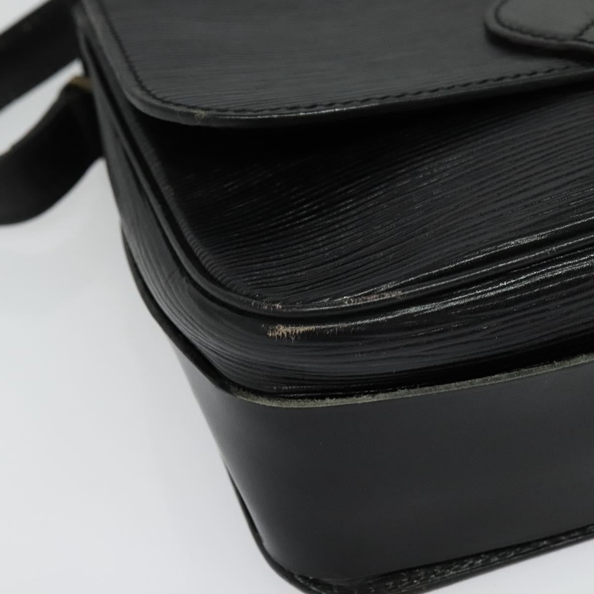 Louis Vuitton LOUIS VUITTON Epi Cartouchiere MM Shoulder Bag Black Noir M52242 LV Authentic BA4693