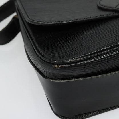 Louis Vuitton LOUIS VUITTON Epi Cartouchiere MM Shoulder Bag Black Noir M52242 LV Authentic BA4693