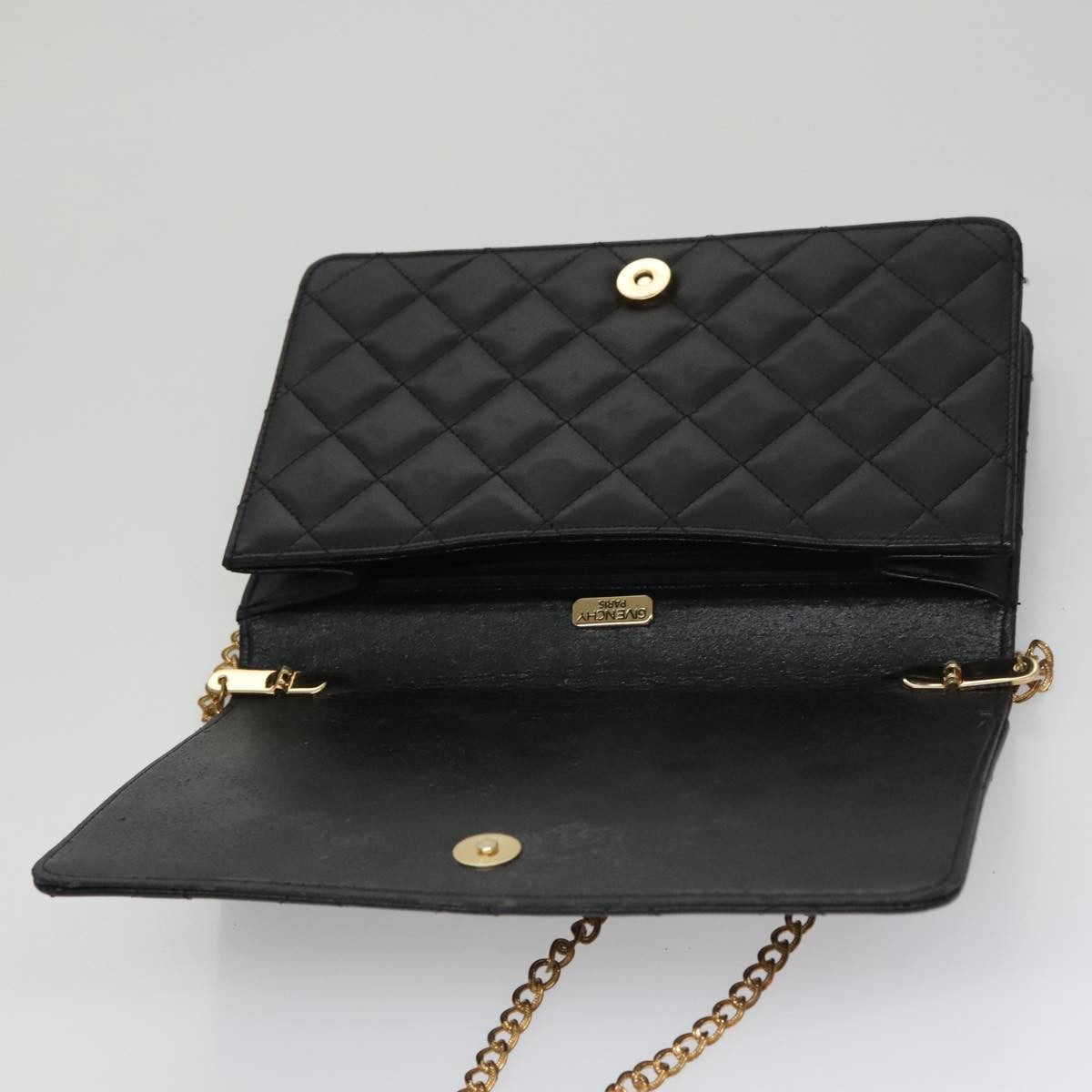 Givenchy GIVENCHY Chain Shoulder Bag Leather Black Authentic bs20851