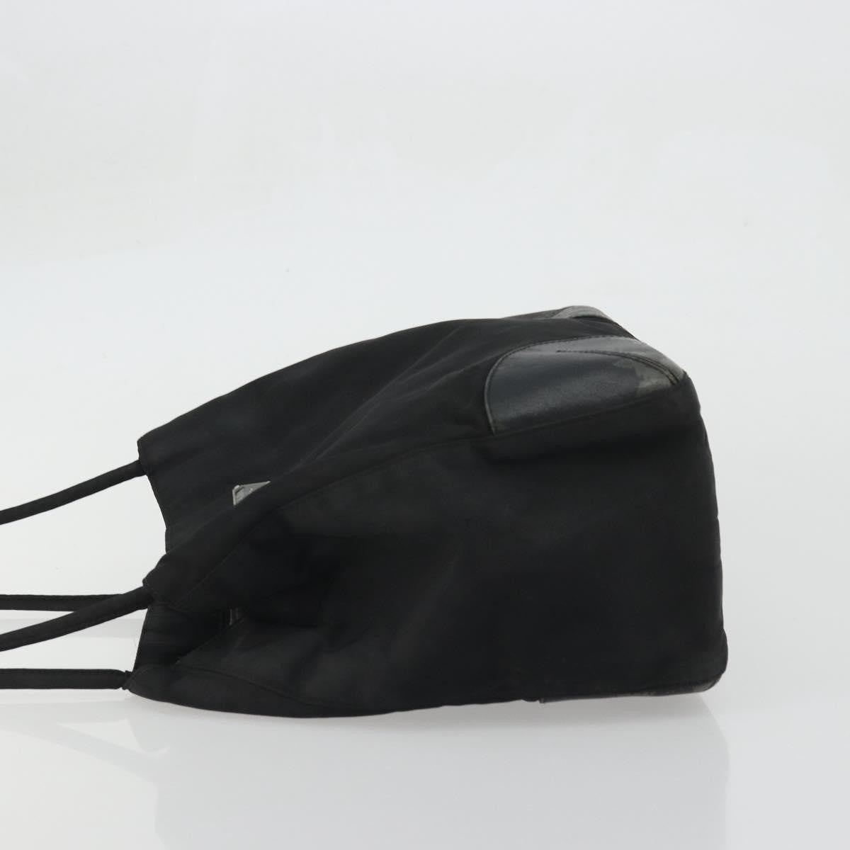 Prada PRADA Tote Bag Nylon Black Silver Authentic 175396