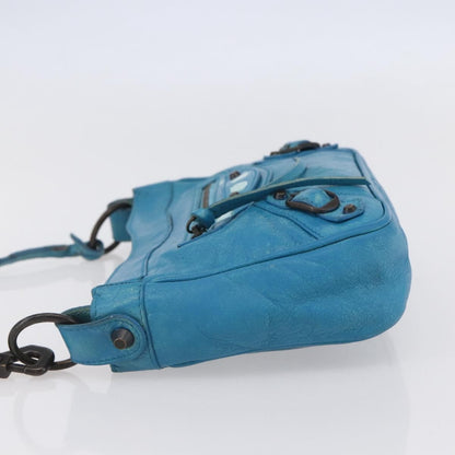 Balenciaga BALENCIAGA The Shoulder Shoulder Bag Leather Blue 138226 Authentic 149200