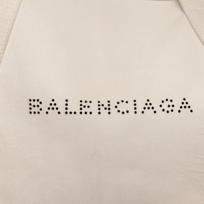 Balenciaga BALENCIAGA Navy Cabas Hand Bag Leather White Silver 339936 Authentic bs17140