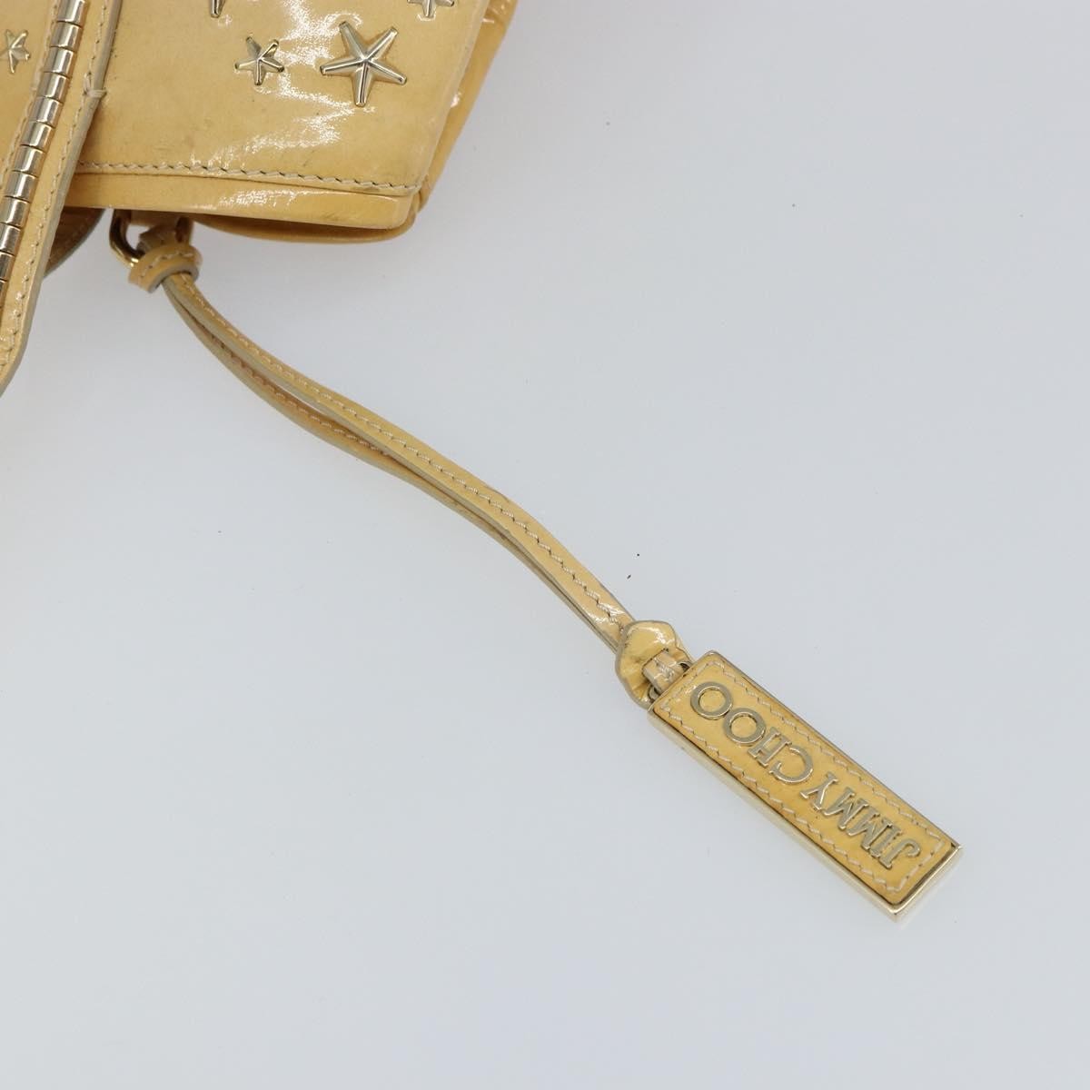 Jimmy Choo Jimmy Choo Studs Tote Bag Enamel Yellow Gold Authentic bs31691