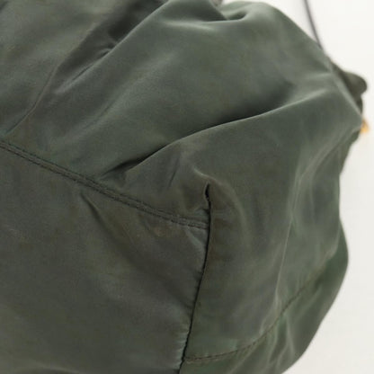 Prada PRADA Hand Bag Nylon 2way Green Gold Authentic 157145