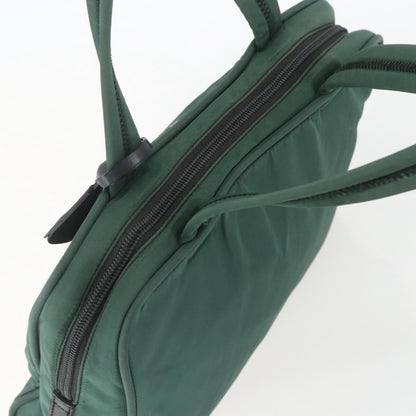 Prada PRADA Hand Bag Nylon Green Silver Authentic 154193