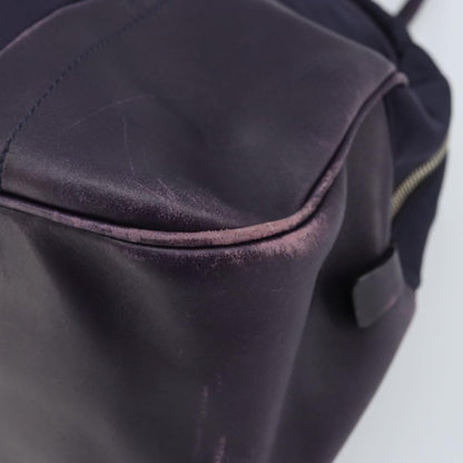 Prada PRADA Boston Bag Nylon Purple Silver Authentic ep13475