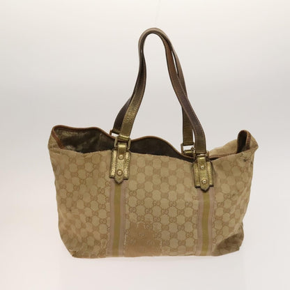 Gucci GUCCI GG Canvas Shoulder Bag 2 Set Beige Gold Authentic ti3169