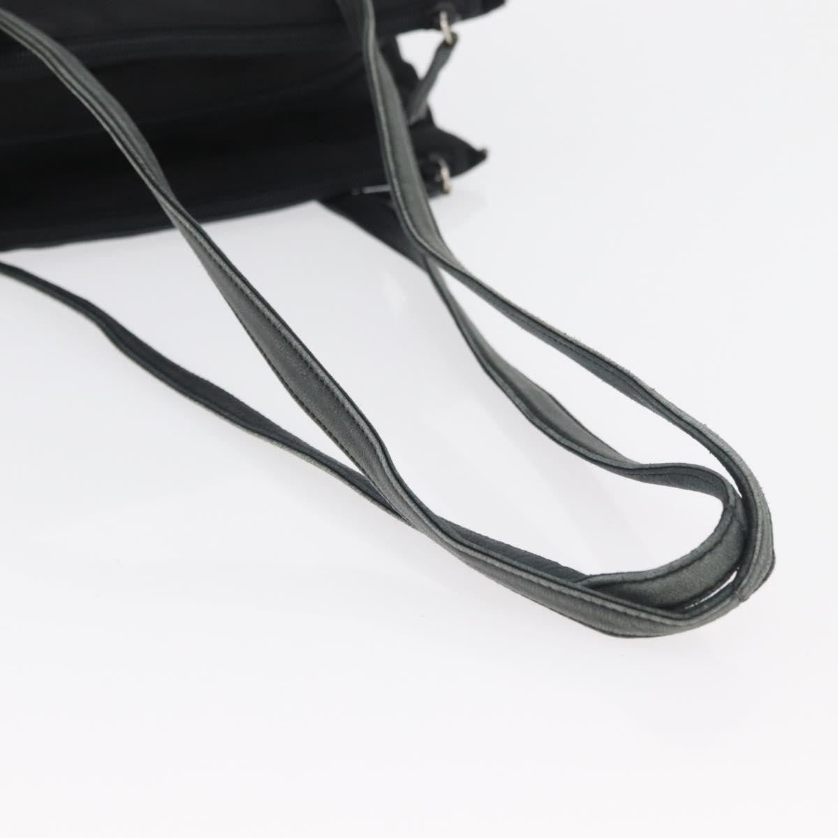 Prada PRADA Tote Bag Nylon Black Silver Authentic 175704