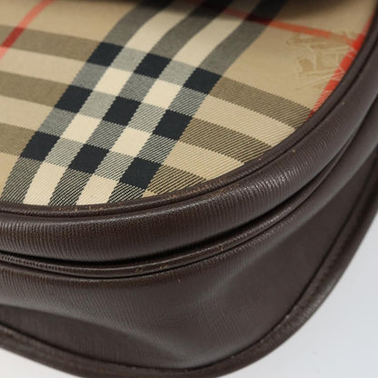 Burberrys Burberrys Nova Check Shoulder Bag Canvas Beige Gold Authentic 153922