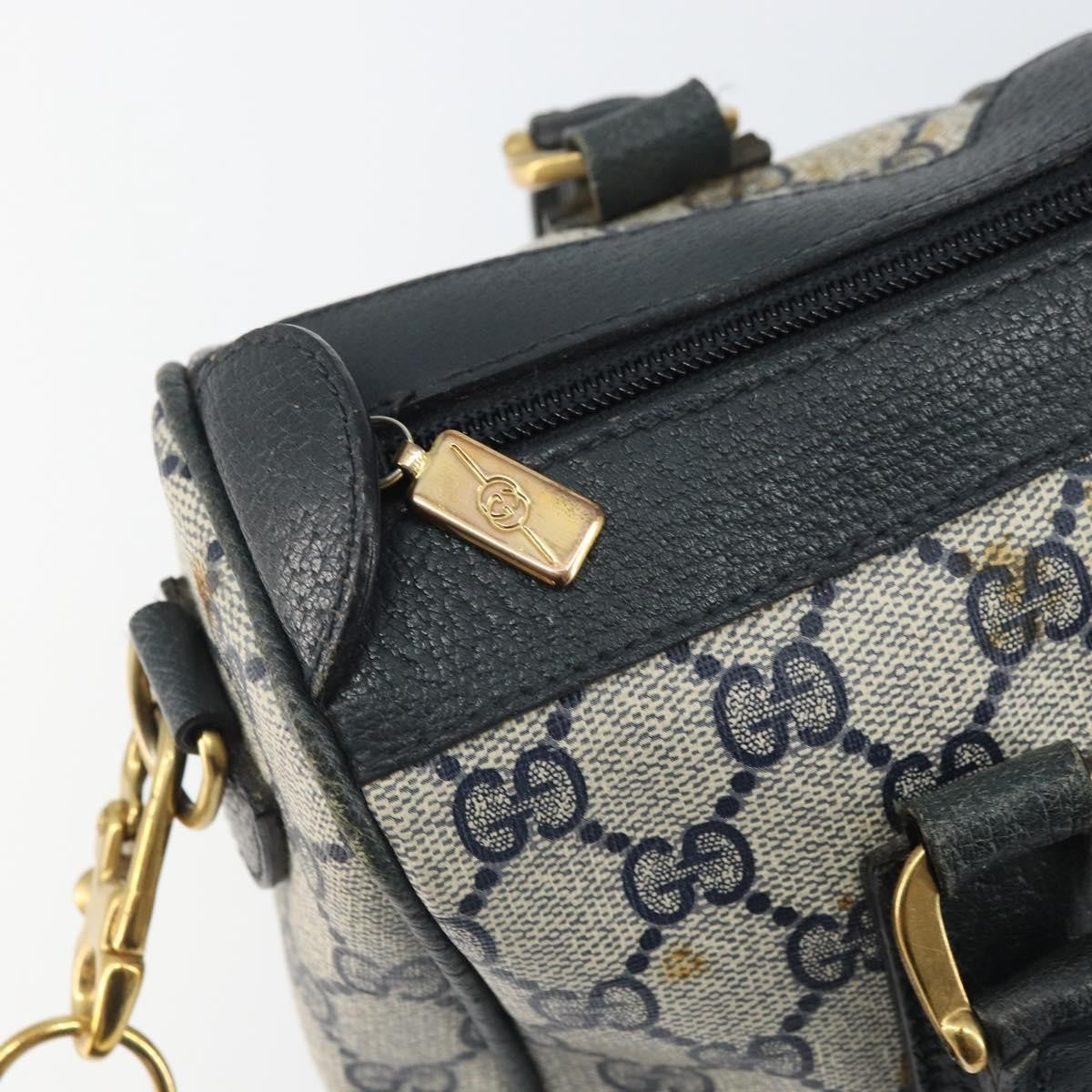 Gucci GUCCI GG Supreme Sherry Line Bag PVC 2way Navy Red gold 002 39 0069 Authentic ep12291