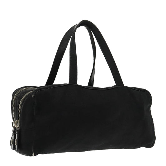 Fendi FENDI Hand Bag Cotton Nylon Black Silver Authentic ti2136