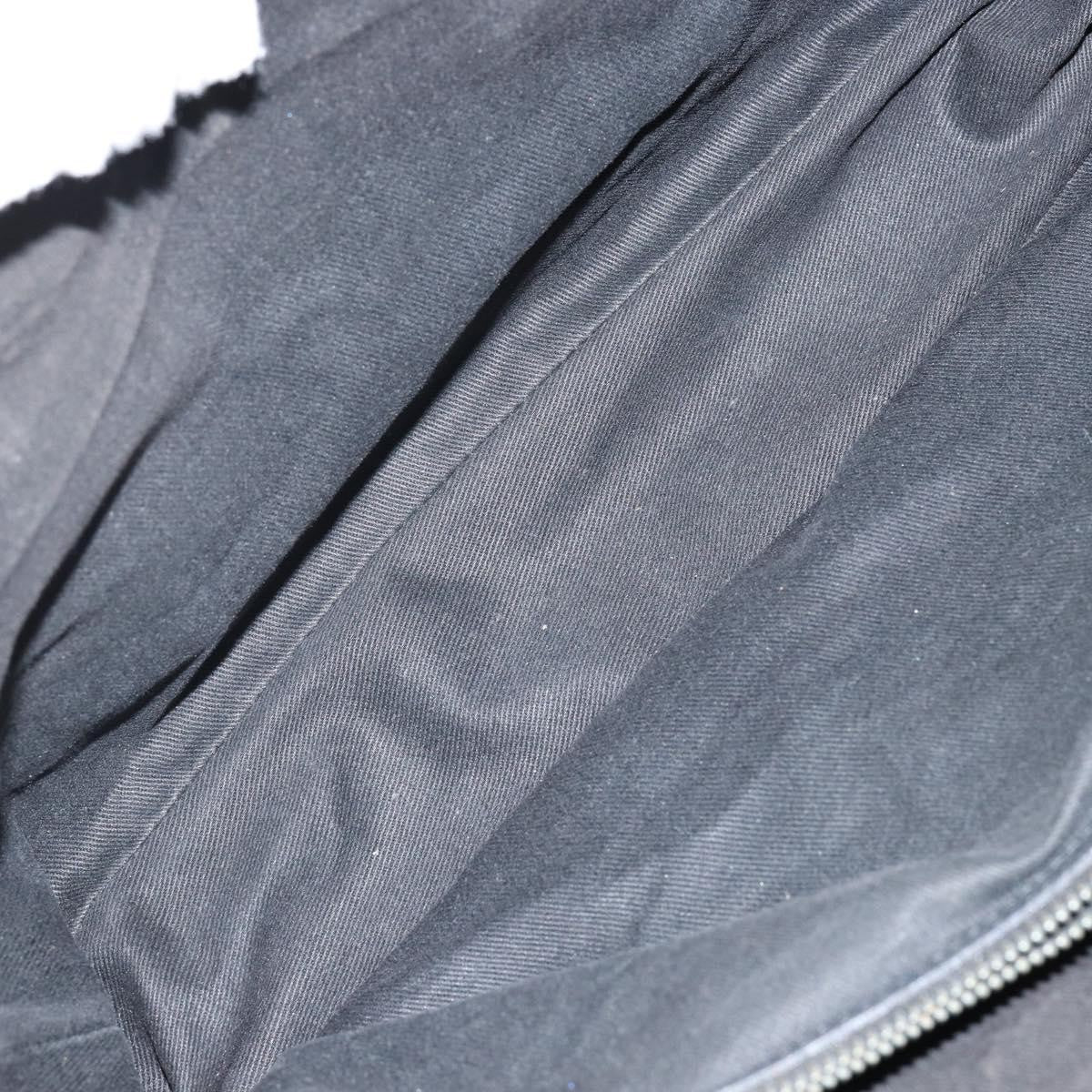 Celine CELINE Macadam Canvas Boogie Hand Bag Dark Brown Black Silver Authentic ti3458