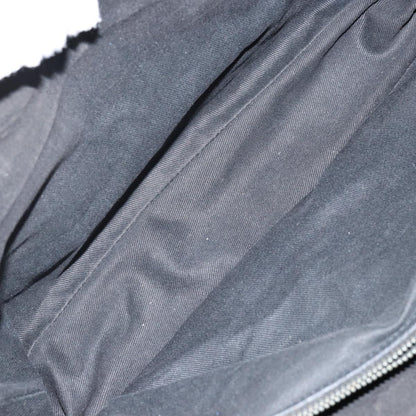 Celine CELINE Macadam Canvas Boogie Hand Bag Dark Brown Black Silver Authentic ti3458