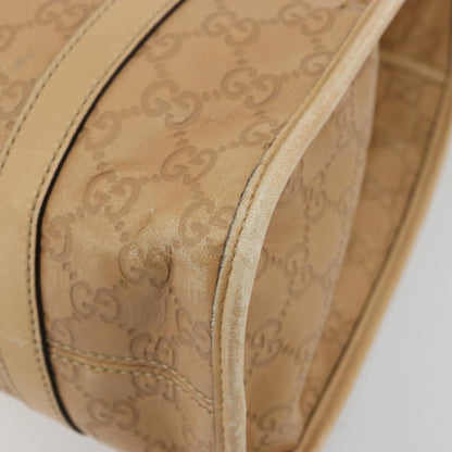 Gucci GUCCI GG Canvas Guccissima Jackie Bag Leather Gold Beige 203494 Authentic ep14099