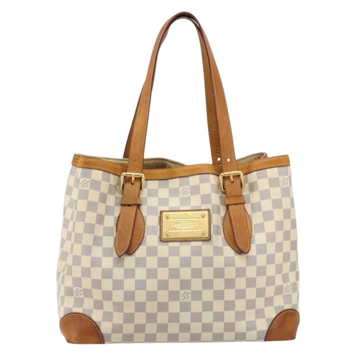 Louis Vuitton LOUIS VUITTON Damier Azur Hampstead MM Tote Bag N51206 LV Authentic ep14515