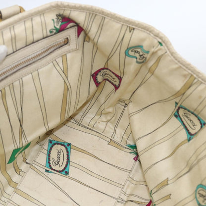 Gucci GUCCI GG Canvas Bamboo Hand Bag Beige Gold 137396 Authentic 164794