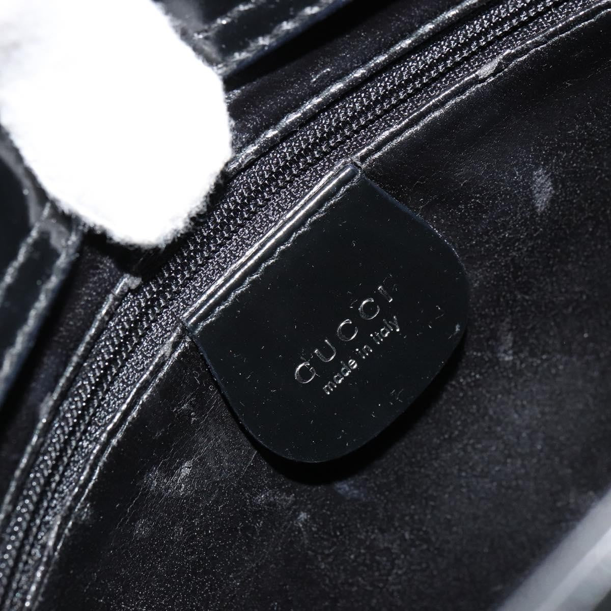 Gucci GUCCI Soho Shoulder Bag Patent leather Black Silver Authentic 179948