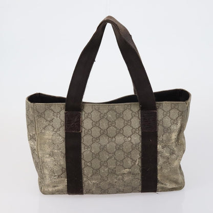 Gucci GUCCI GG Canvas Shoulder Bag Leather 3 Set Beige Black Authentic 150481