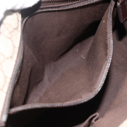 Gucci GUCCI GG Supreme Hand Bag PVC Beige Silver 181086 Authentic ARZ575