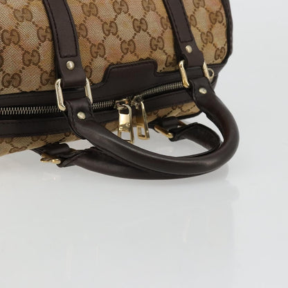 Gucci GUCCI GG Canvas Mini Boston Bag Beige Gold 269876 Authentic 175892