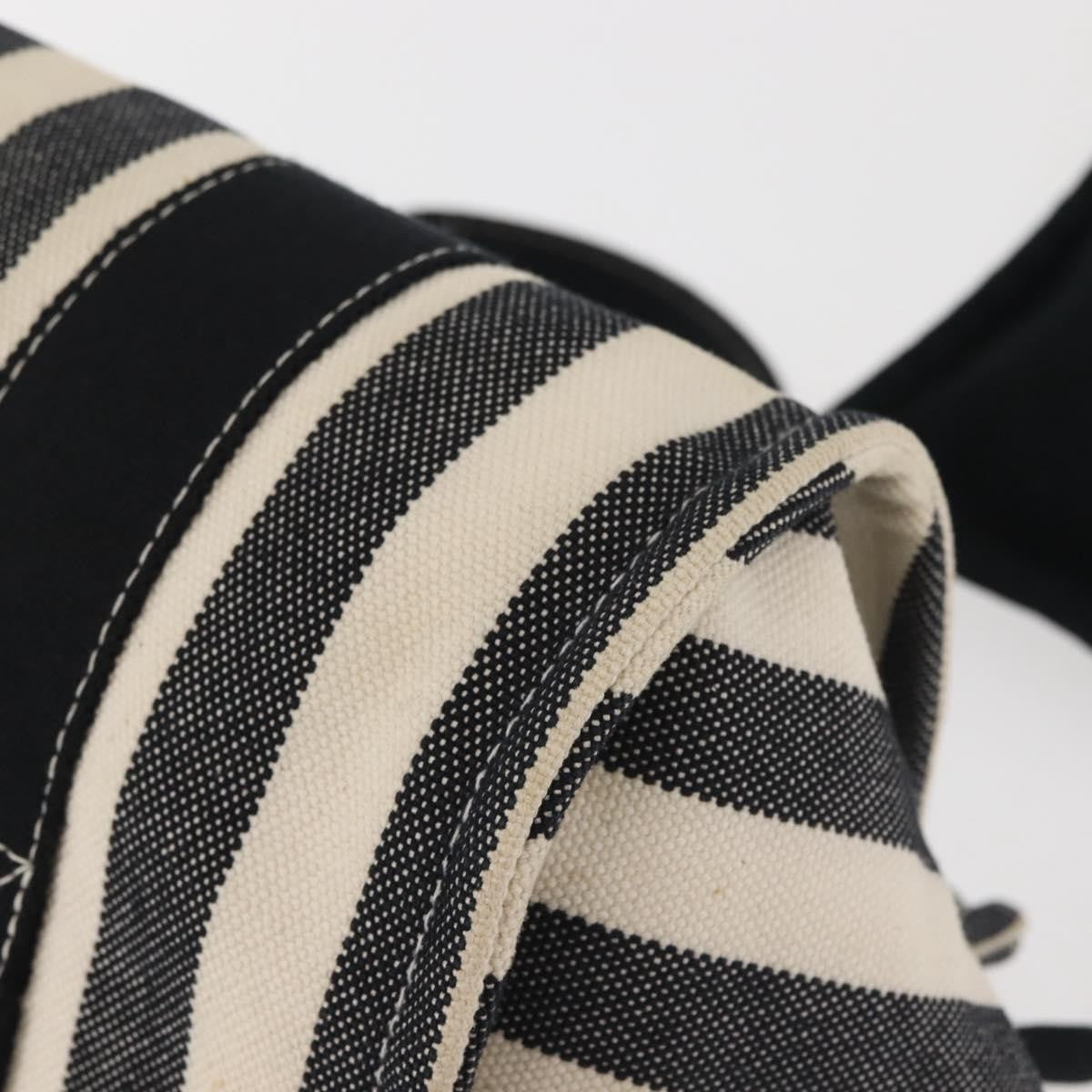 Hermès Hermès HERMES Cannes PM Hand Bag Canvas White Black Authentic hk3009