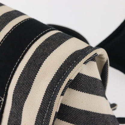 Hermès Hermès HERMES Cannes PM Hand Bag Canvas White Black Authentic hk3009
