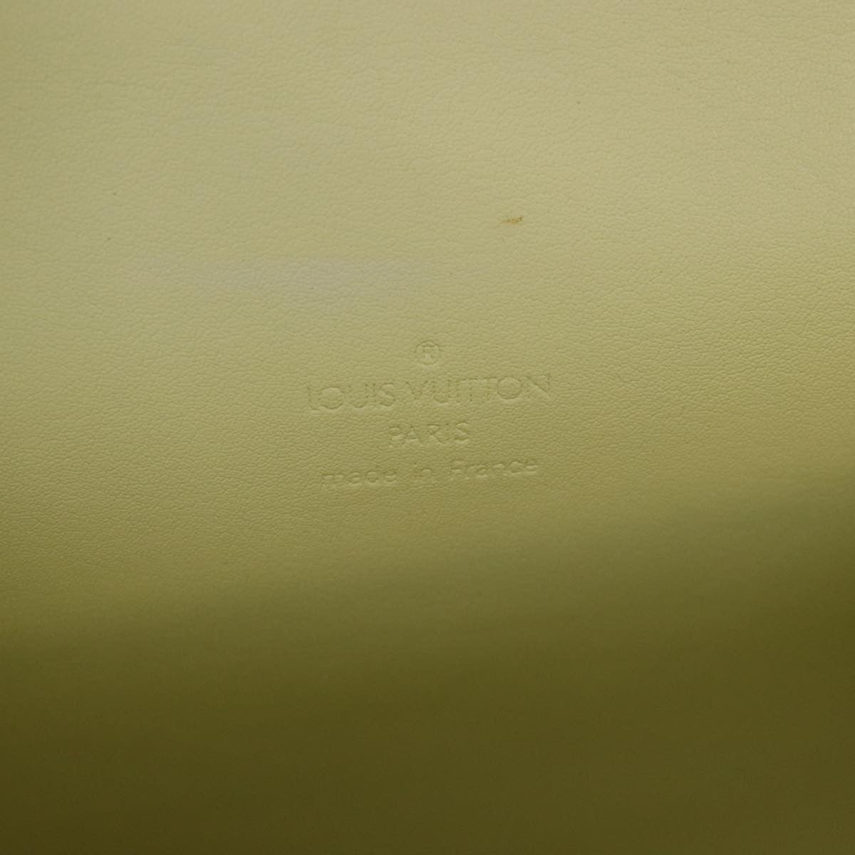 Louis Vuitton LOUIS VUITTON Monogram Vernis Spring Street Bag Lime Yellow M91068 Authentic 86715