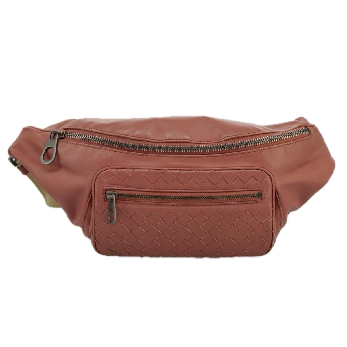 BOTTEGAVENETA BOTTEGAVENETA BOTTEGA VENETA Waist bag Leather Pink Authentic am7105