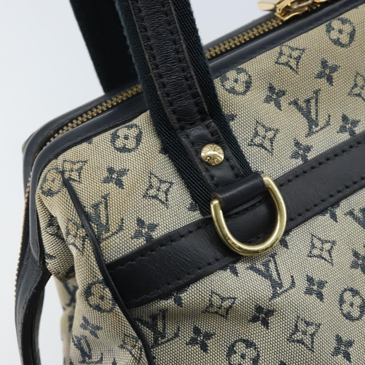 Louis Vuitton LOUIS VUITTON Monogram Mini Josephine PM Hand Bag Blue M92049 LV Authentic ep13340