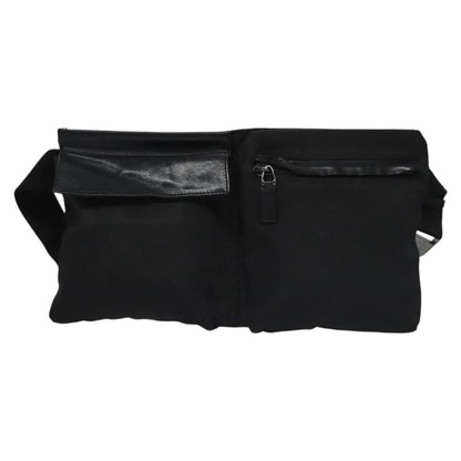 Gucci GUCCI Waist bag Nylon Black Silver 28566 Authentic IN054