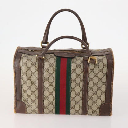 Gucci GUCCI GG Supreme GG Crystal Hand Bag PVC 3 Set Beige Authentic 174861