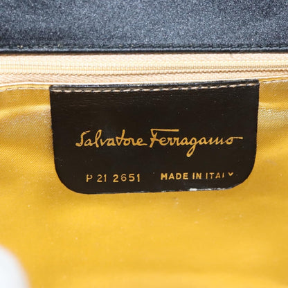 Salvatore Ferragamo Salvatore Ferragamo Vala Hand Bag Satin Beige Gold Authentic BA2675