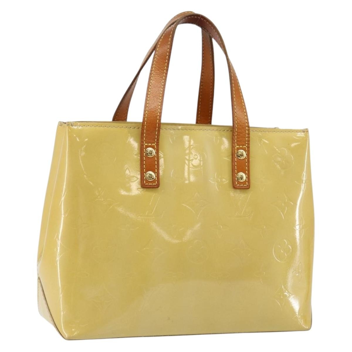Louis Vuitton LOUIS VUITTON Monogram Vernis Reade PM Hand Bag Beige M91334 LV Authentic ep10940