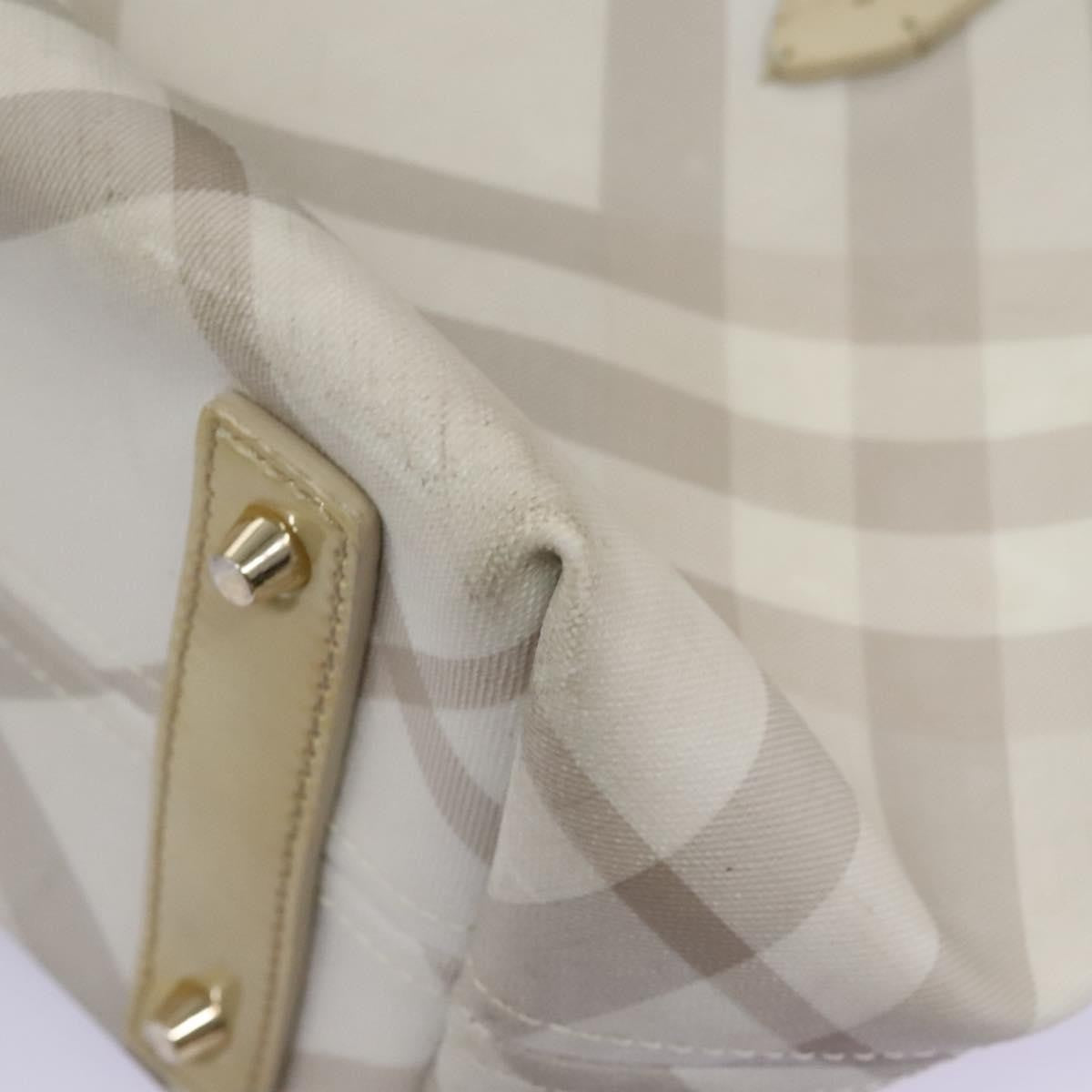 Burberry BURBERRY Nova Check Tote Bag PVC Beige Authentic ti2855