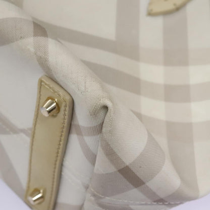 Burberry BURBERRY Nova Check Tote Bag PVC Beige Authentic ti2855