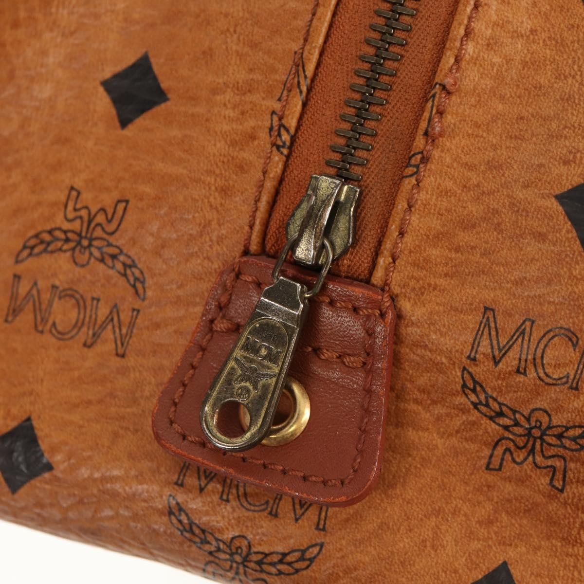 MCM MCM Logogram Vicetos Hand Bag PVC Leather 2way Brown Gold Authentic 158823