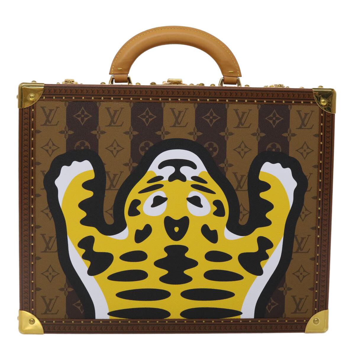 Louis Vuitton LOUIS VUITTON Monogram Stripe Cotteville 40 Trunk HUMAN MADE M20464 Authentic 48522S Bag