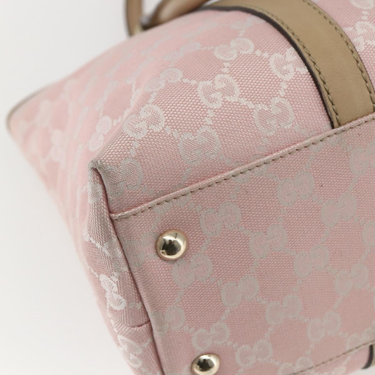 Gucci GUCCI GG Canvas Tote Bag Pink Gold Authentic 158451