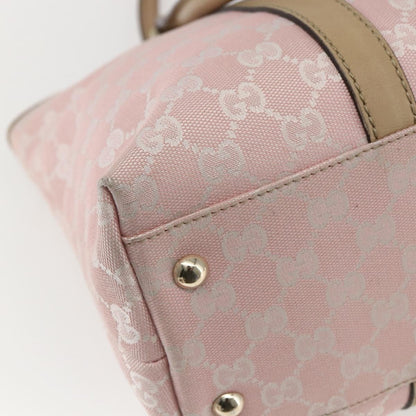 Gucci GUCCI GG Canvas Tote Bag Pink Gold Authentic 158451