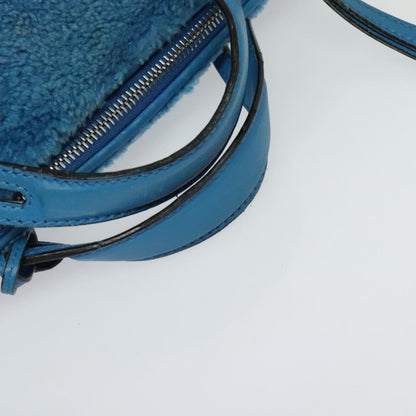 Fendi FENDI Hand Bag Mouton 2way Blue Silver Authentic 126111