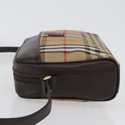 Burberrys Burberrys Nova Check Shoulder Bag Canvas Beige Gold Authentic 172933