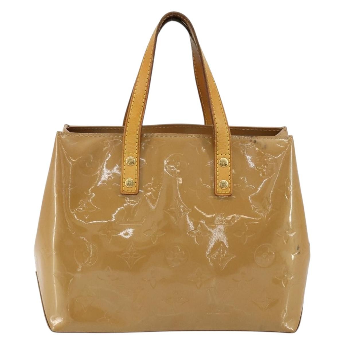 Louis Vuitton LOUIS VUITTON Monogram Vernis Reade PM Hand Bag Noisette M91334 LV Authentic BA12809