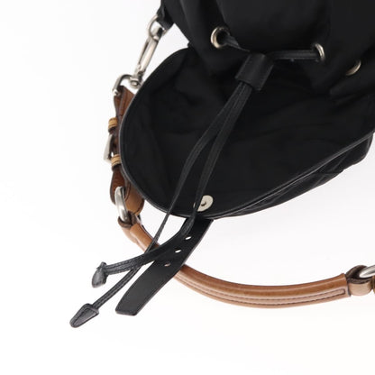 Prada PRADA Shoulder Bag Nylon Black Silver Authentic 147527