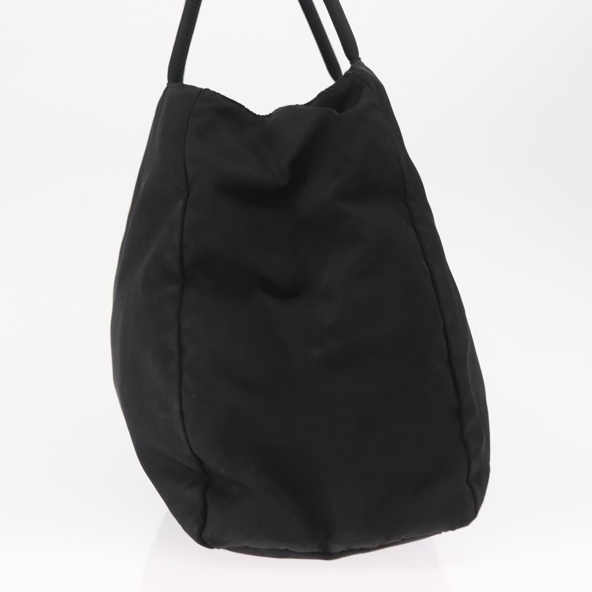 Prada PRADA Hand Bag Nylon Black Silver Authentic SW1923