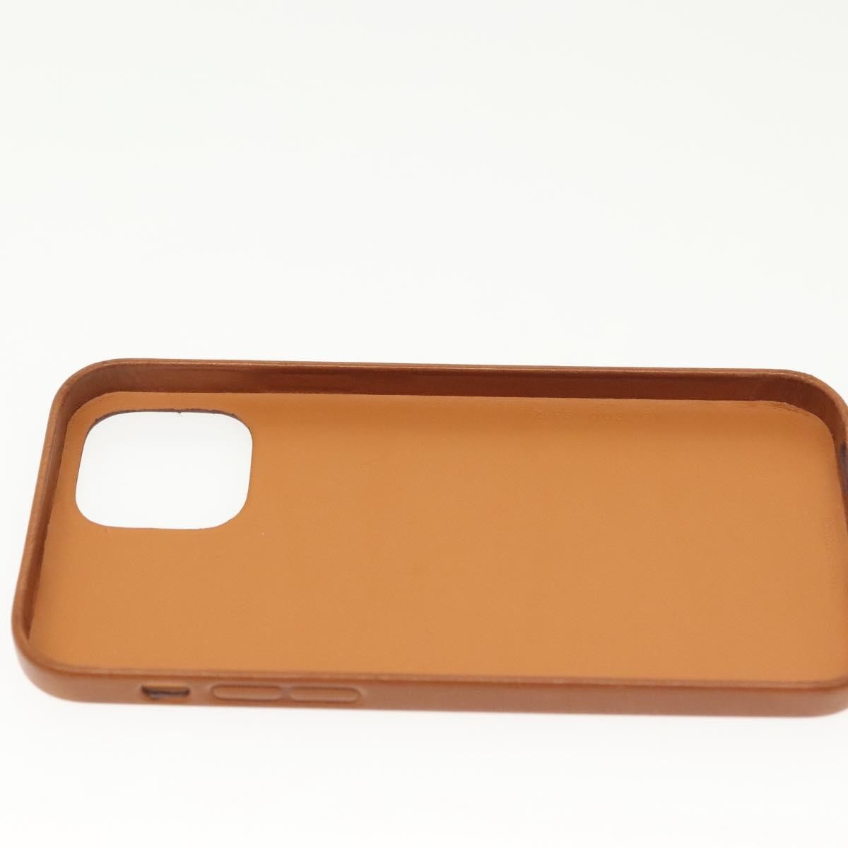 Hermès Hermès HERMES iPhone 12 & 12 Pro Case iPhone Case Leather Brown Authentic BA5561 Bag