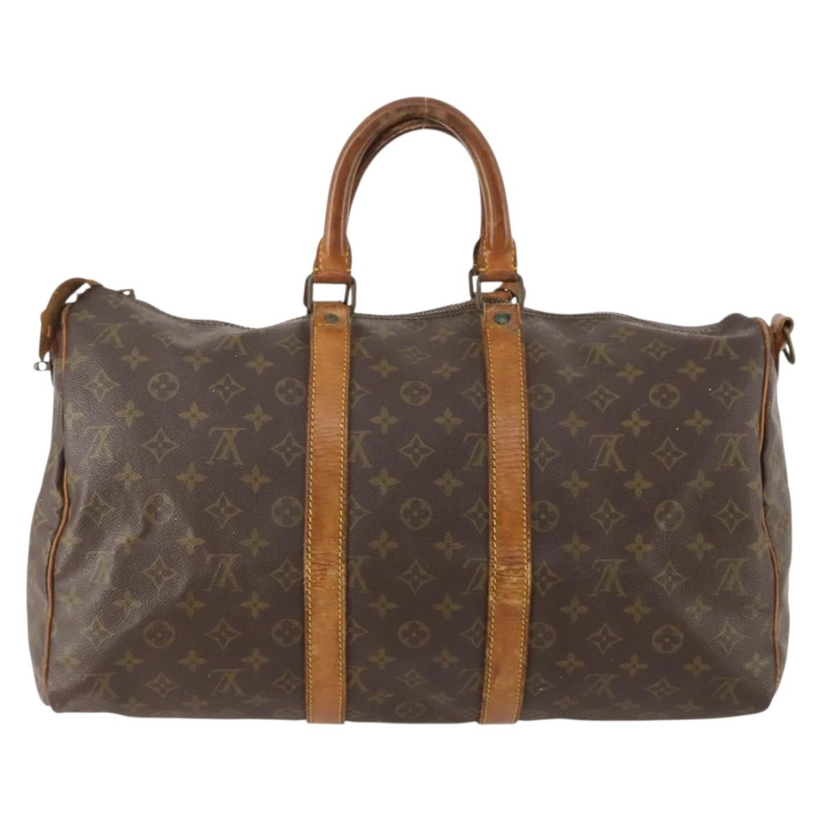 Louis Vuitton LOUIS VUITTON Monogram Keepall Bandouliere 45 Boston Bag M41418 LV Authentic 178190