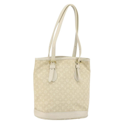Louis Vuitton LOUIS VUITTON Monogram Mini Lin Bucket PM Shoulder Bag Dunne M95316 Authentic 153514
