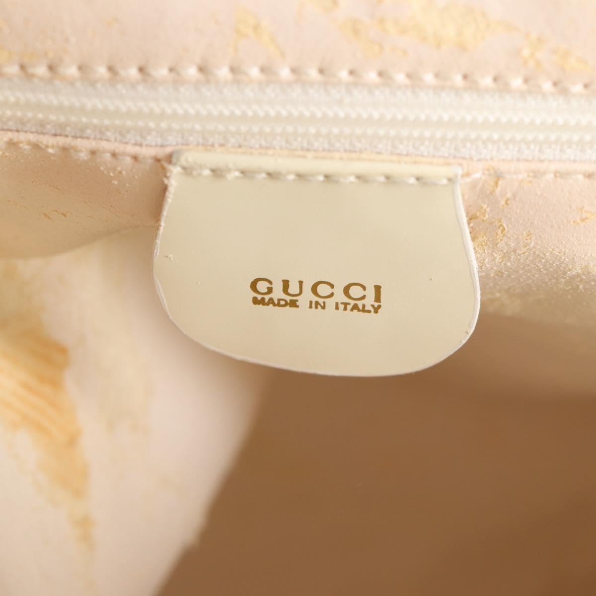 Gucci GUCCI Body Bag Enamel White Gold 003 2113 0027 Authentic bs28429