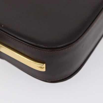 Gucci GUCCI Shoulder Bag Leather Brown Gold Authentic ep13909
