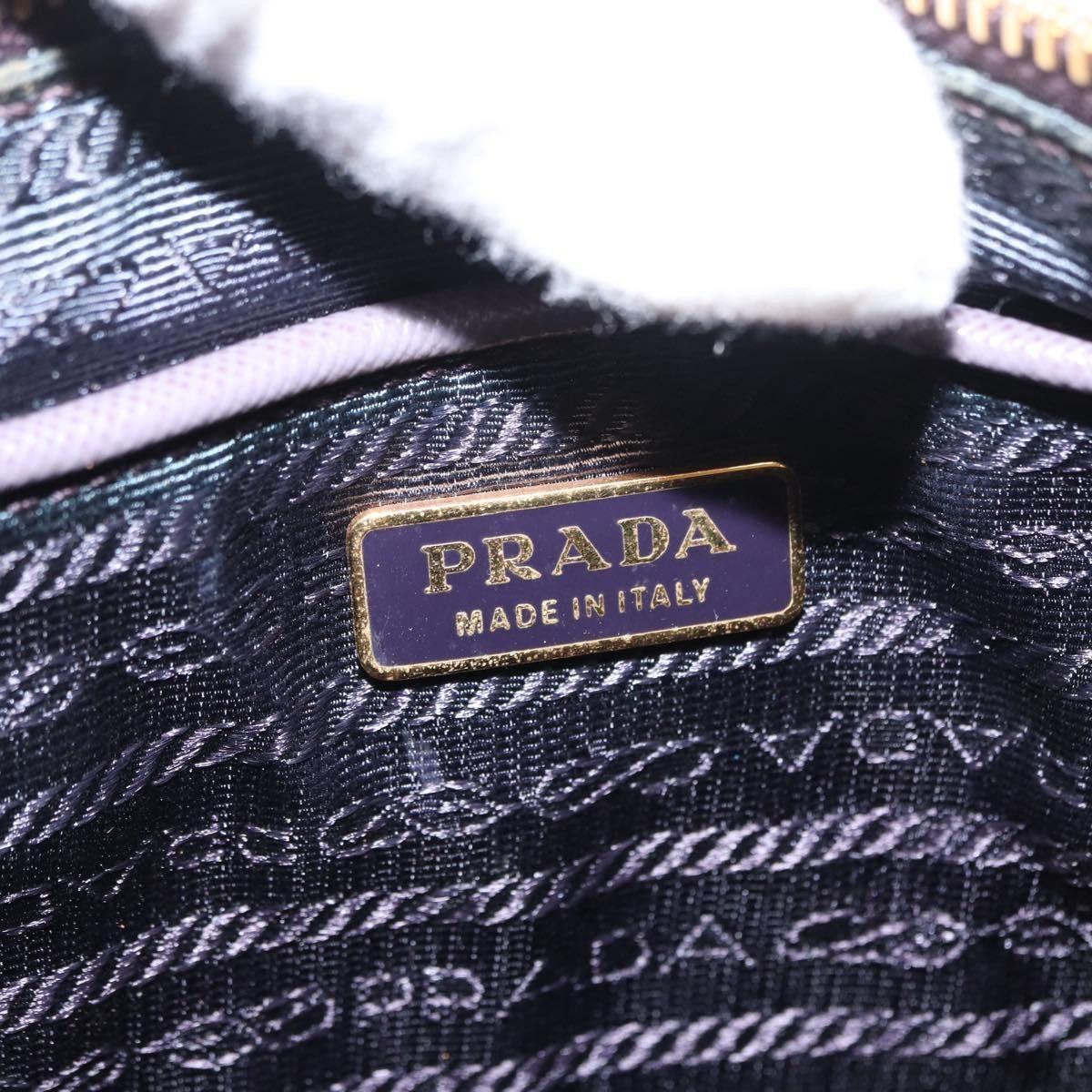 Prada PRADA Shoulder Bag Nylon Gold Purple Authentic 156015